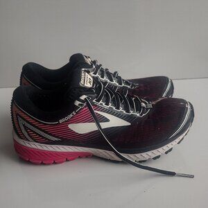Brooks Women's  Ghost 10 1202461B067 Black Purple Running Shoes Lace Up Size 8 B